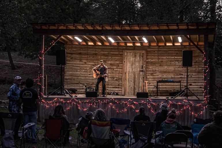 Stage pic from run through for sundown at sam s